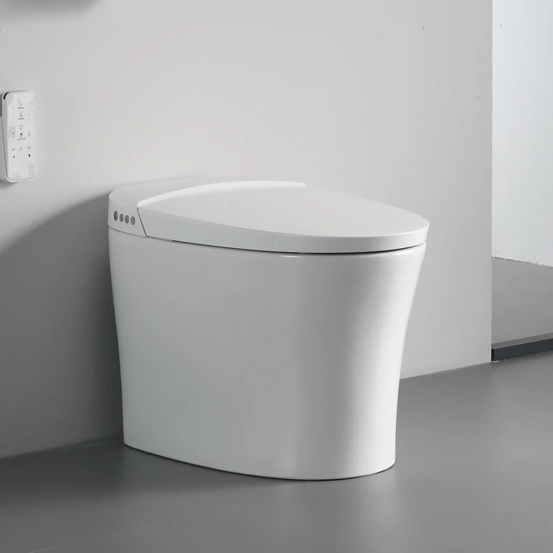 Hotel one piece tankless ceramic electric intelligent smart toilet with bidet
