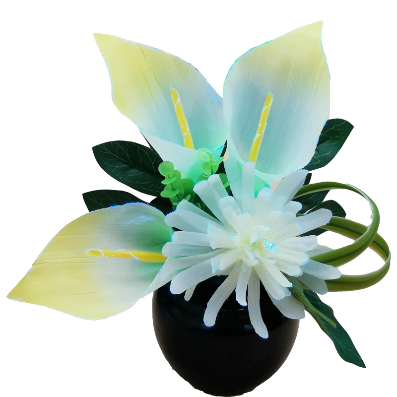LED fiber optic lamp wedding decoration led lamp holiday lighting calla lily LED flower wholesale price