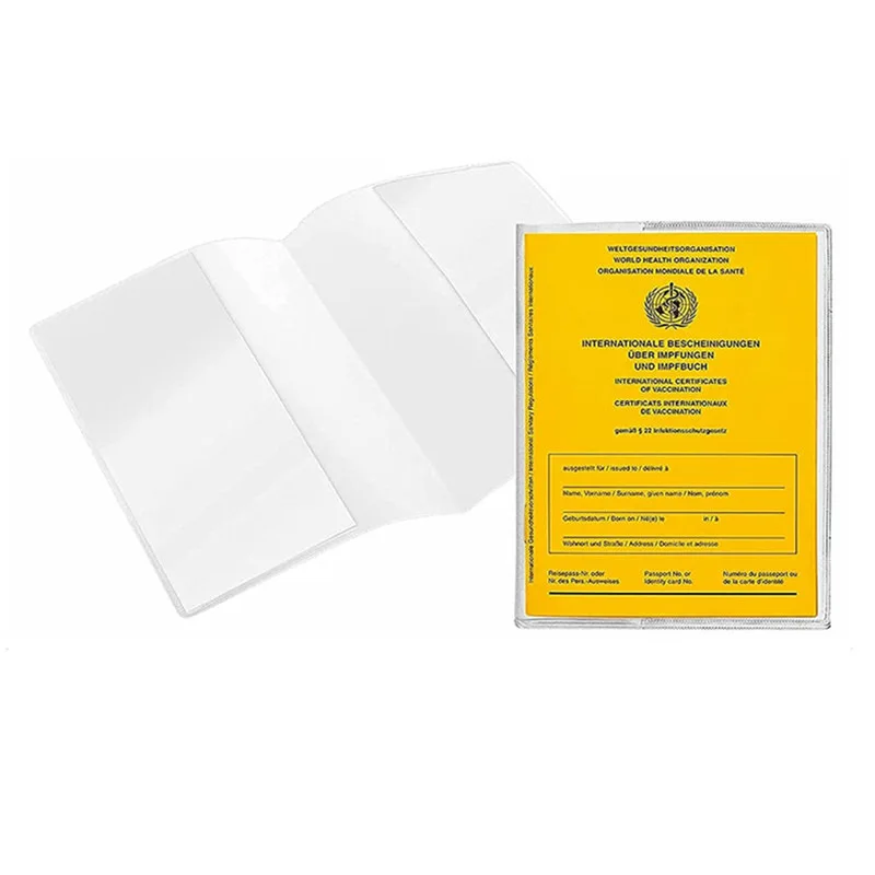 Clear Passport Holder Travel Document Organizer PVC Sleeve Protector Credit Card Holder Accessories