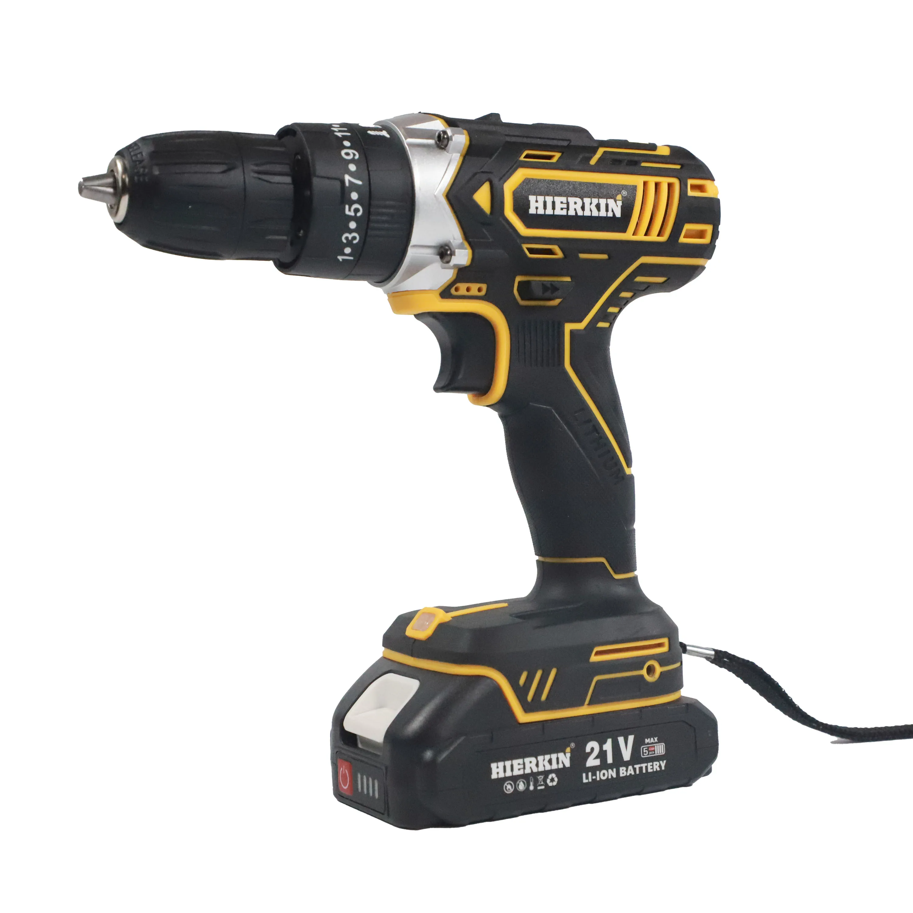 HIERKIN Powerful battery drill machinery tools power drills electric motor drilling machines drill bit taladros inalambricos