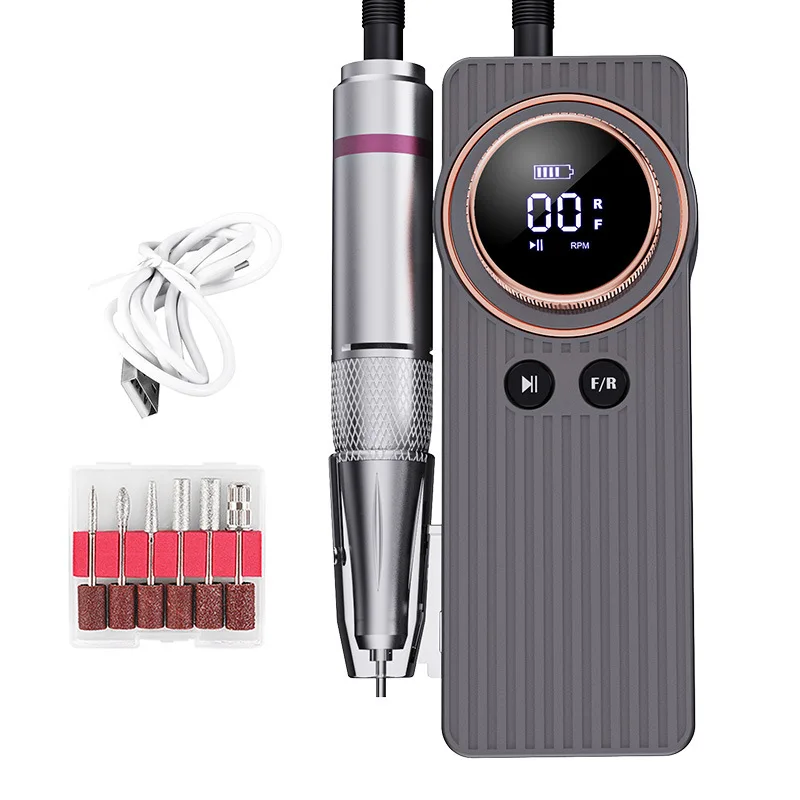 Professional 35000RPM Electric USB Nail Drill Machine Portable Rechargeable Manicure Device OEM Private Label Customization