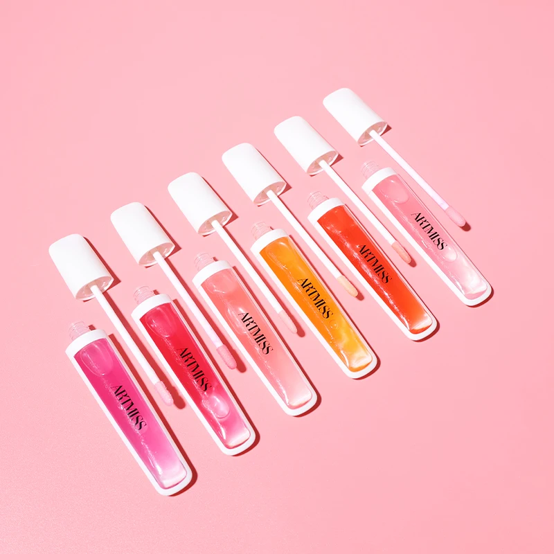 Jelly Lip Plumper Gloss Base Strawberry Lip Gloss Vendors Glossy No Logo Custom Private Label Moisturizing Fruit Lip Gloss