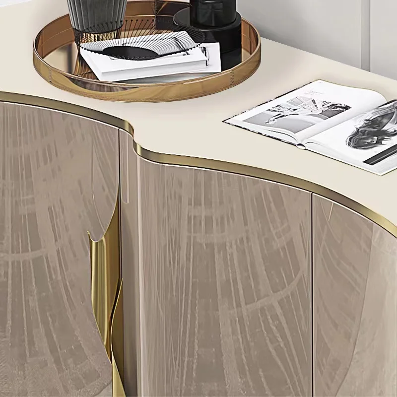 Dinner side  Modern simple luxurious American style shoe cabinet paint baking storage cabinet hallway cabinet