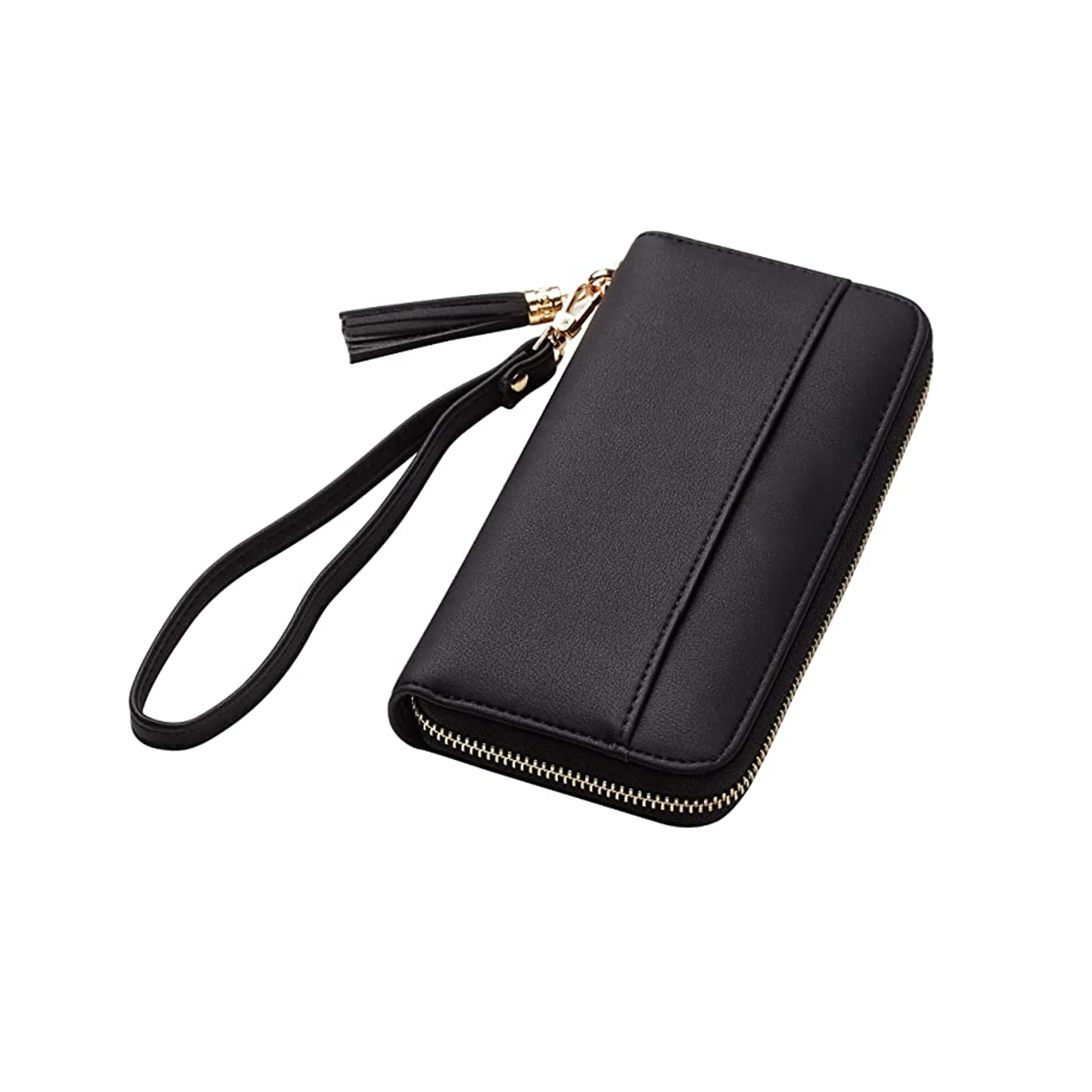 Womens Leather Zipper Wallet Rfid Blocking Ladies Purse Wallets Credit Card Holder Clutch Leather Wallet For Men
