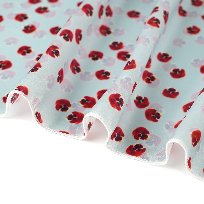 High Quality Fashionable Italian Design digital printed fabric 100% Cotton Satin For Women Dress