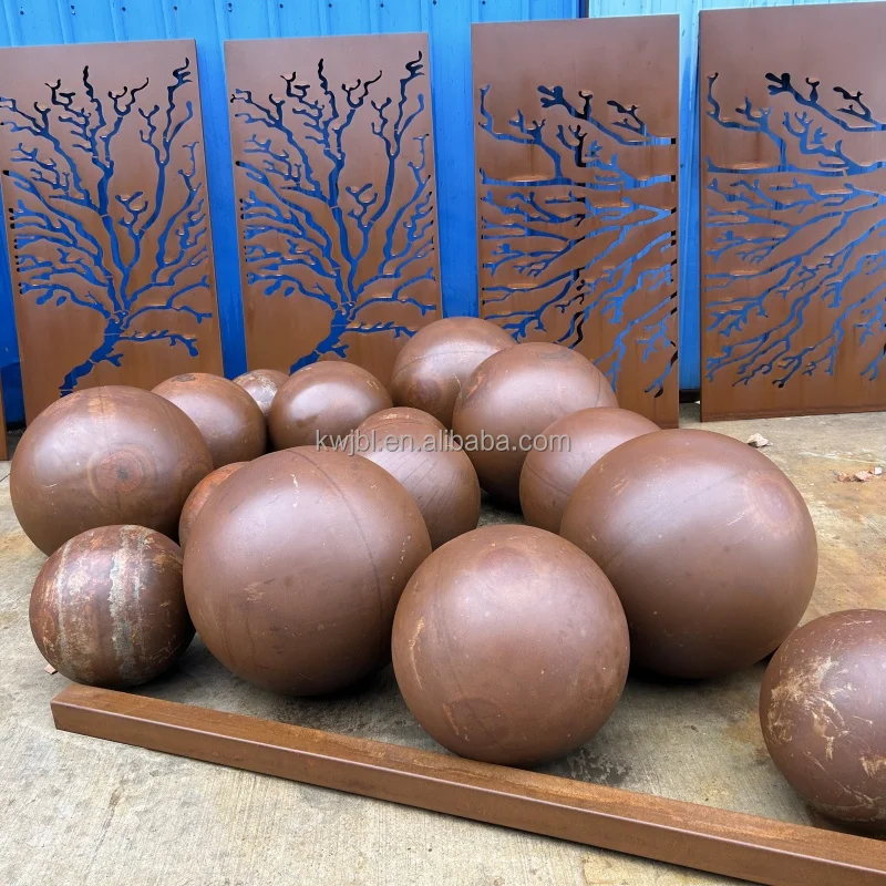 Garden sculpture Rust Steel Balls With Custom Size