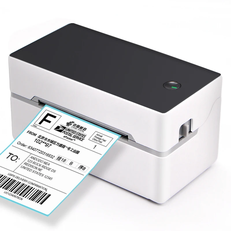 Factory Cost Effective High Performance 3inch White and Black Shipping Label Thermal Printer Desktop TDL402 for supermarket