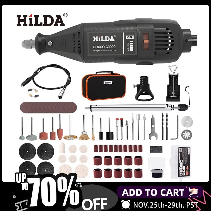 Электрические инструменты Hilda, электрическая камнедробилка, дробилка, записывающее устройство, микророторный инструмент, шлифовальный станок, электрический мост