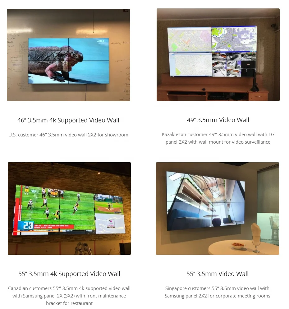 3X3 Led Video Wall 46 Inch With Floor Stand Bracket