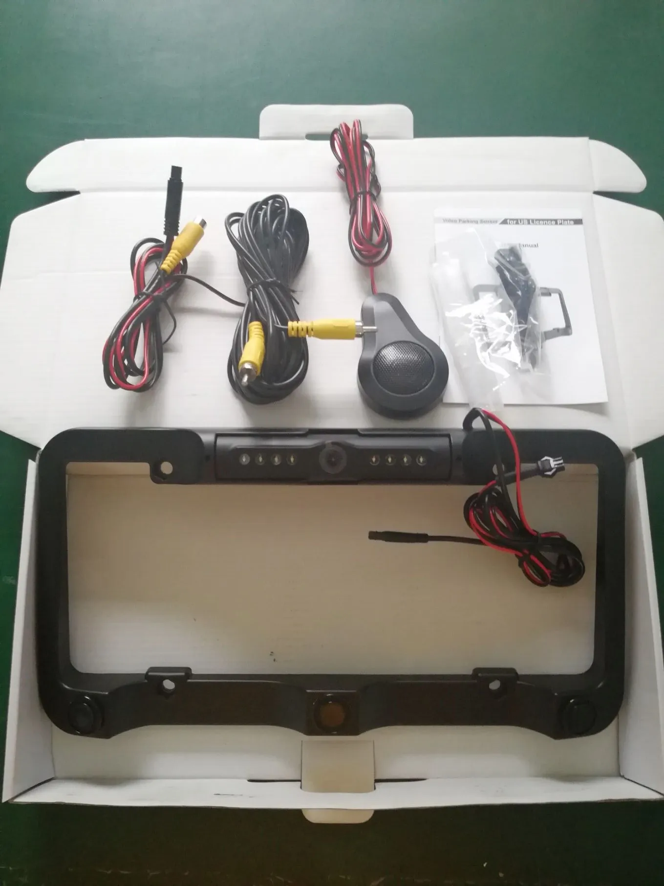 Car reversing aid video IR US licence plate car rear back camera parking sensor