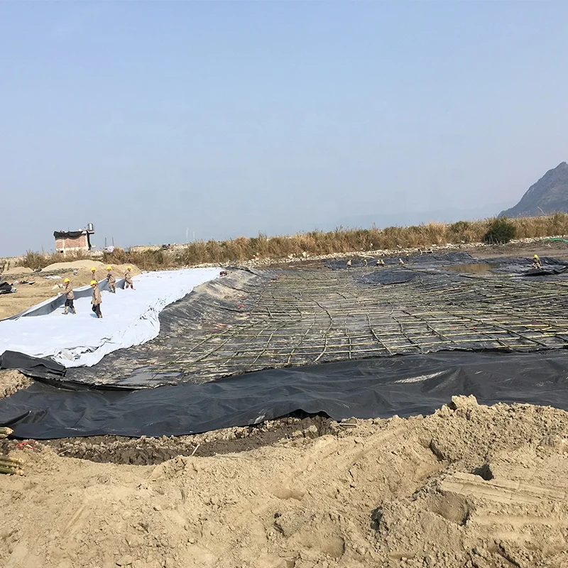 Black PP Woven Fabric Polypropylene Geotextile