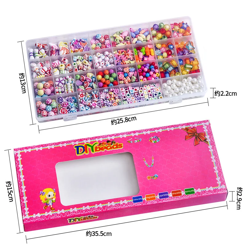 Flat Round Polymer Clay Beads DIY Jewelry Marking Kit for Bracelets Necklace Earring, Handmade Loose Spacer Ceramic Vinyl Disc B