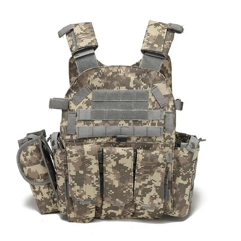 Oxford tactical vest COS combination vest Waterproof outdoor Hunting Plate Carrier With Radio And Magazine Pouch