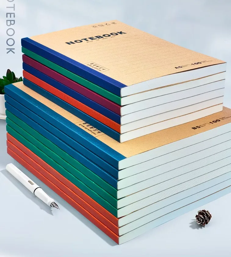 A5 kraft paper office soft cover notebook paper sheets sublimation notebook blank school notebooks wholesale