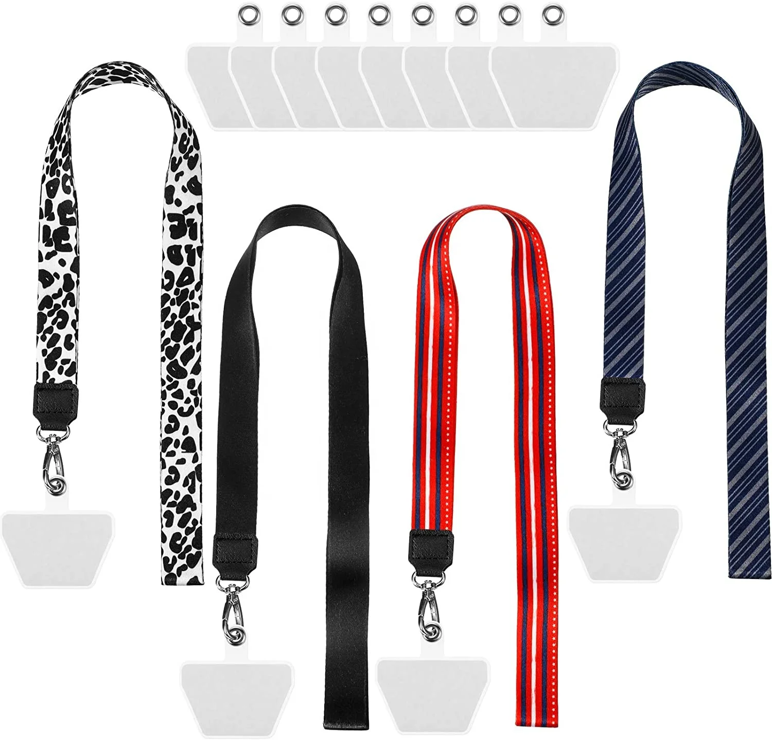 Universal Phone Lanyard Neck Straps with Durable Phone Tether Patches Cell Phone Neck Lanyard with Patch