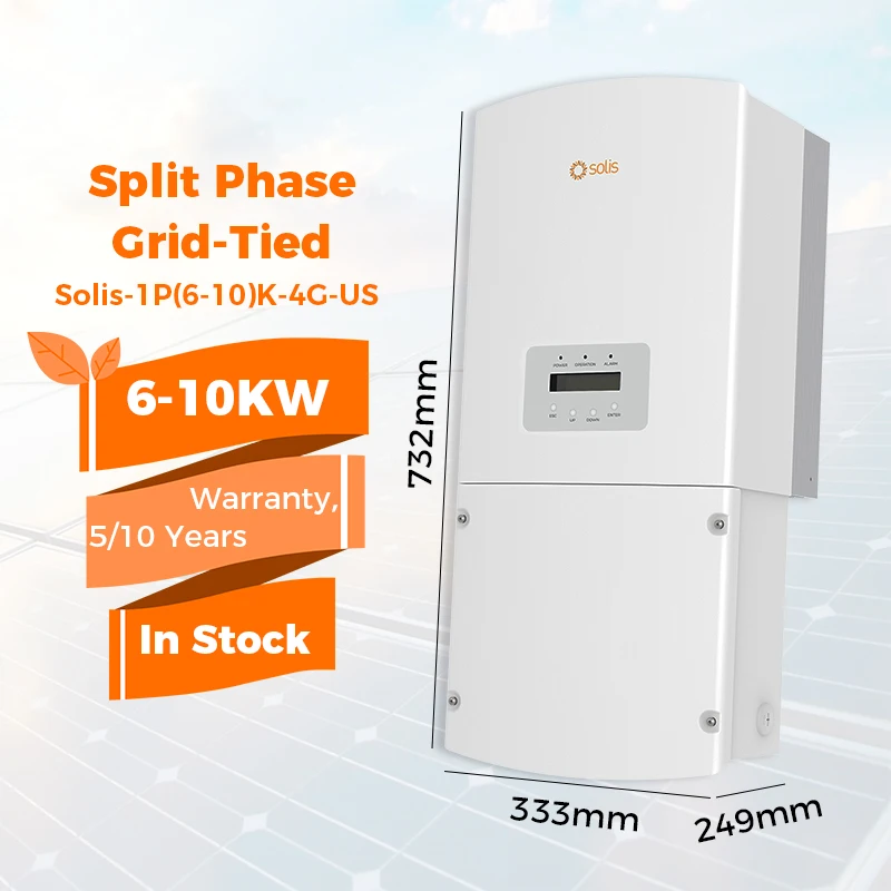 Solis inverter supplier Solis-1P(6-10)K-4G-US US version Single Phase Grid-Tied Inverters