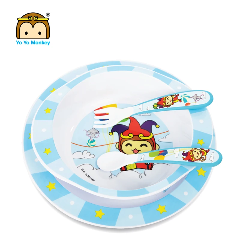 
Melamine like bpa free baby plate & bowl set kids tableware set 