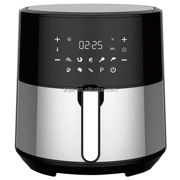 Aoja Air Fryer 6L 7L 8L With Tuya App Control air Frier Digital With Glass Window pot Smart Home Appliances Wifi air fryers