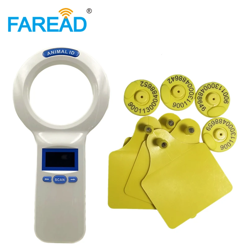 Continuous Reading 3AA battery pt 200 FDX-B animal ID implanted ear tag scanner USB RFID reader for pet microchip,camel dog