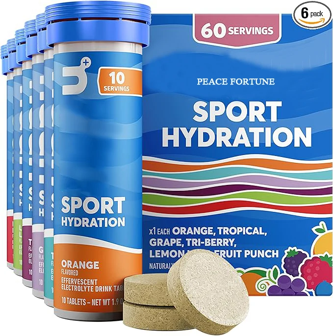 Electrolyte Tablets - Dissolvable in Water, 1g Sugar Drink Mix, Vegan, Non-GMO | food supplements | vitamin tablets