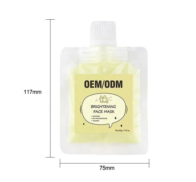 Custom Private Label Sheet Mask Natural Plant Face Skin Care Sheetmask Whitening Moisturizing Facial Mask