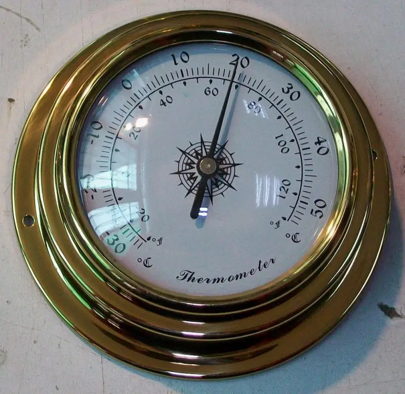 98mm(4inch) wholesale bimetal dial thermometer of brass for boat ship marine fishing nautical