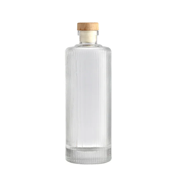 750ml Crystal White Spirits Brandy Whiskey Glass Bottle Clear Flint Empty Glass Bottle For Sale