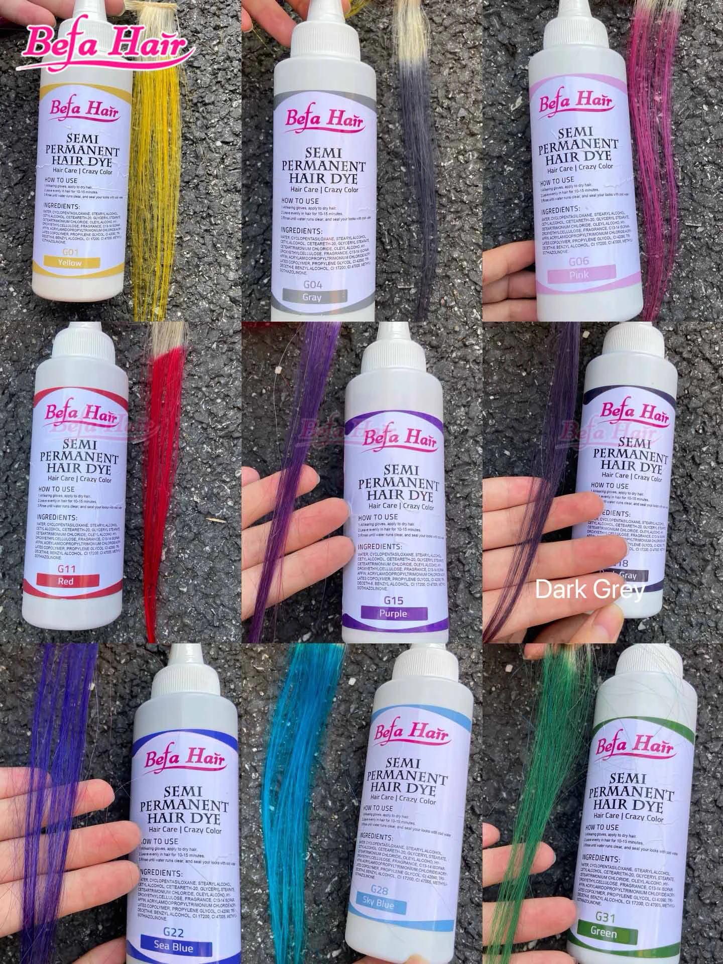 Private Label hair dyes wholesale semi permanent hair dye hair color cream