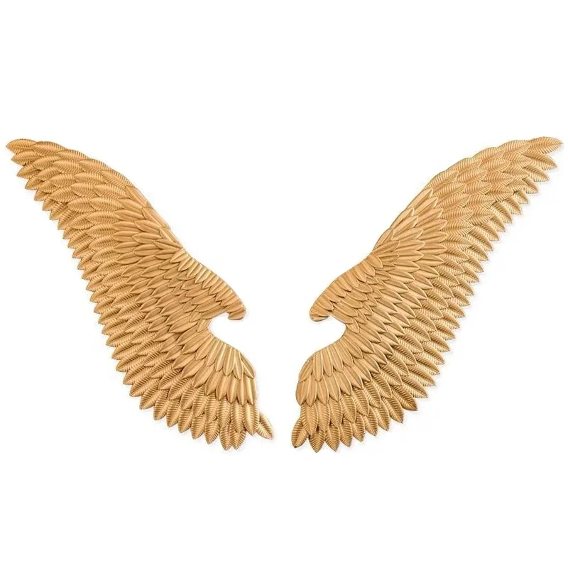 Товары для отеля, настенное украшение из кованого железа с крыльями для селфи, музейное домашнее украшение для цветов с подсветкой