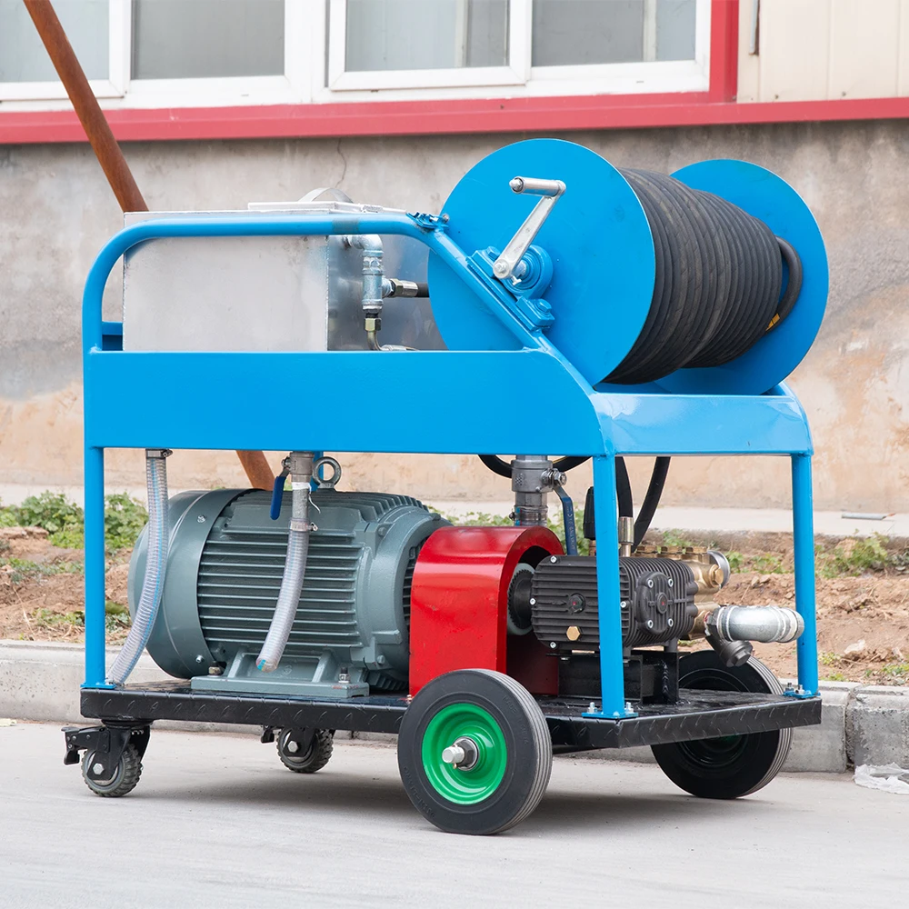 2024 New High Pressure Water Jet Drain Cleaner Sewer Jetter Drain Cleaning Machine For 50-400mm Pipe Cleaning