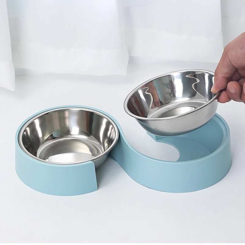 Durable Personalized Stainless Steel Drinking Tableware Cat Food Container Pet Feeder Dog Bowl