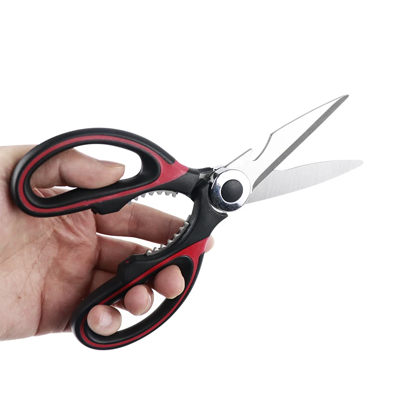 
wholesale kitchen poultry shears stainless steel scissors with Can opener 