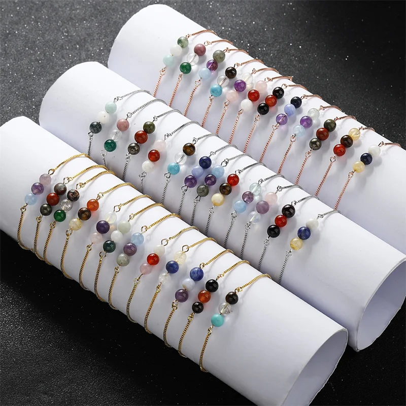 Wholesale Healing Crystal Zodiac Bracelet Spiritual Crystal Zodiac Sign Beaded Bracelets 12 Zodiac Stone Beaded Bracelet