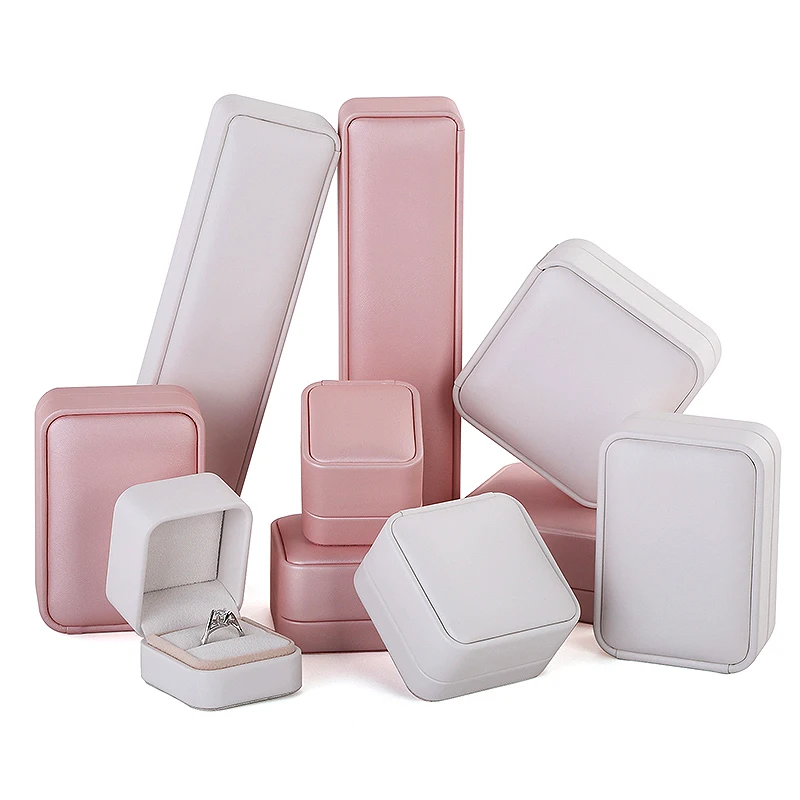 Popular PU  Leather Jewelry Packaging Box bracelet ring boxes for necklace pack Custom Logo Jewelry Box