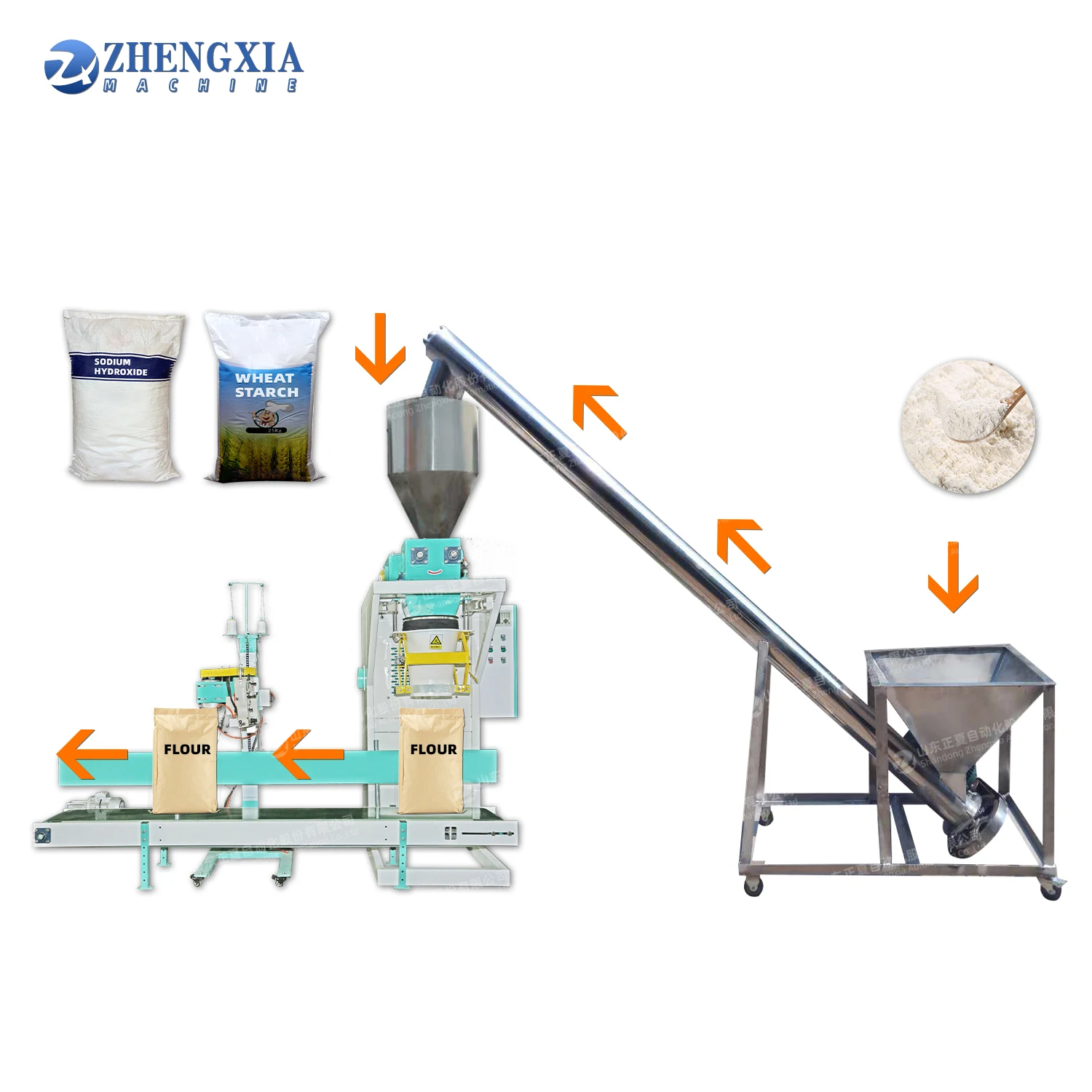 CE 25kg 50kg bagging machine wheat sugar lime chemistry flour bag filling packing machine price