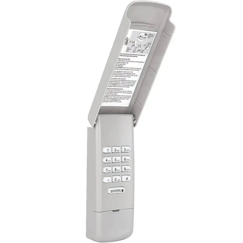 Universal Garage Door Keypad For Liftmaster Chamberlain Craftsman Etc Opener, Purple Red Yellow Orange Green Learn Buttons