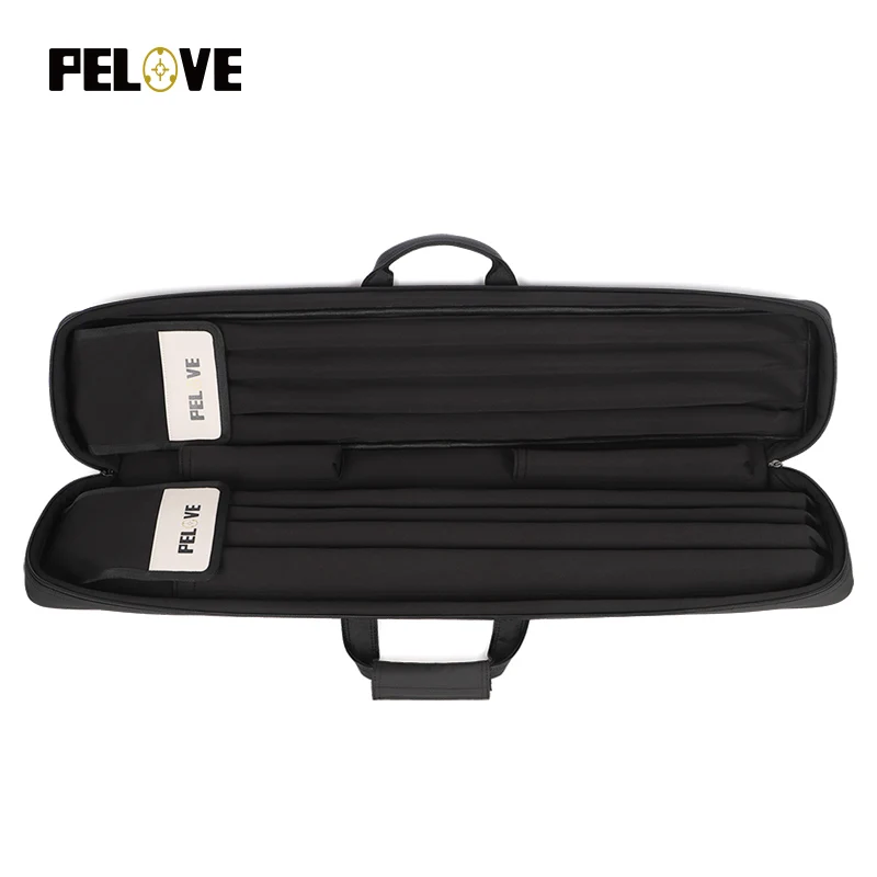 Customized waterproof material with front pocket strap Professional factory production of pool cue bag soft billiard cue case