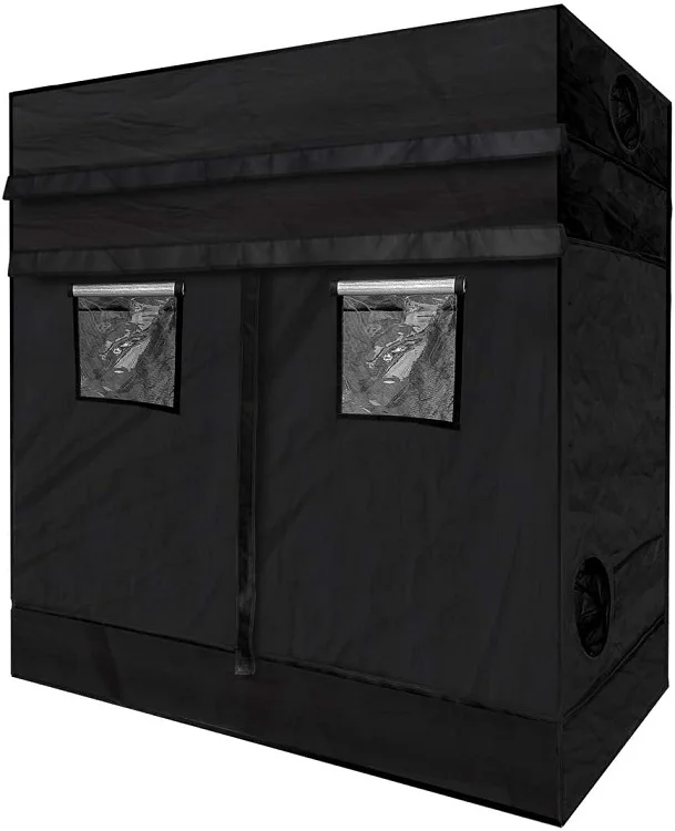 Custom Rectangle 1680D Mylar Outdoor Full Complete Kit Garden Greenhouse 8X8 Ft Adjustable Height Plant Growing Tent