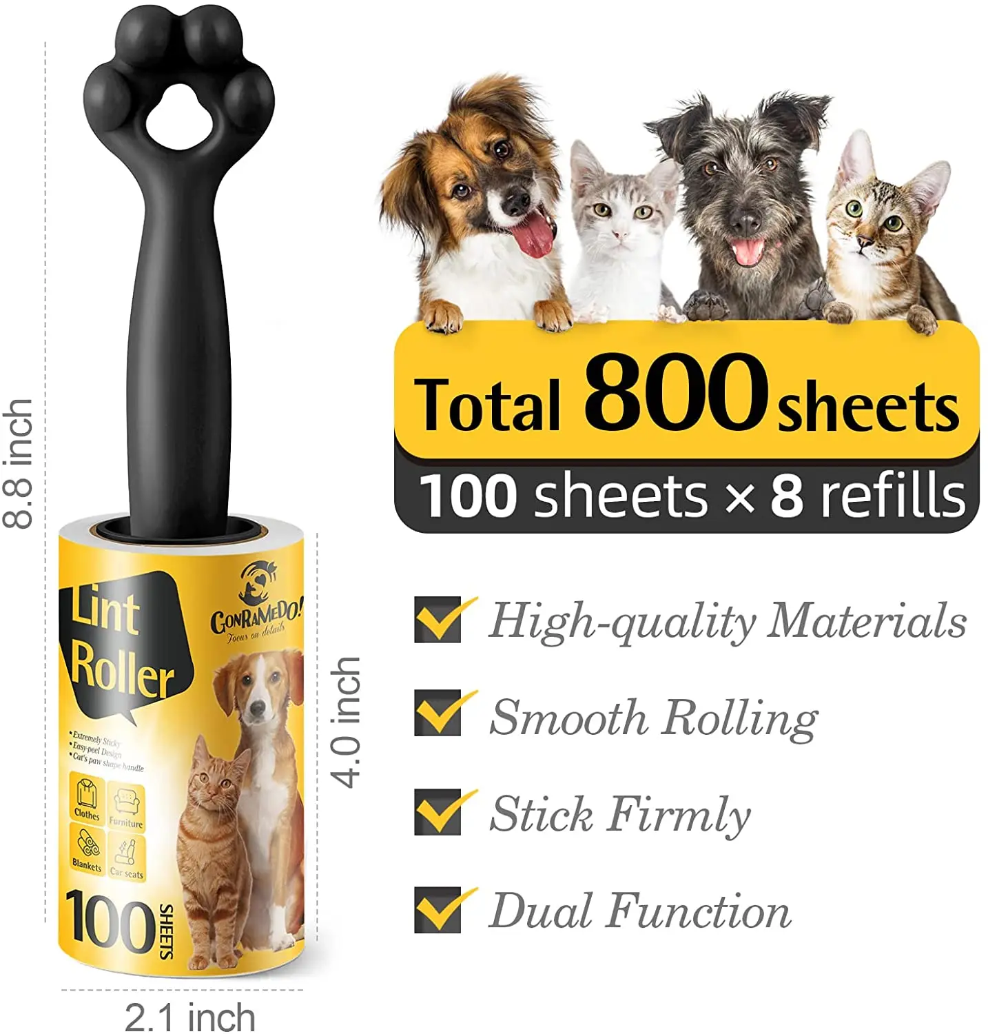 High Quality Cheap Price Sticky Pet Lint Roller Clothes Remover