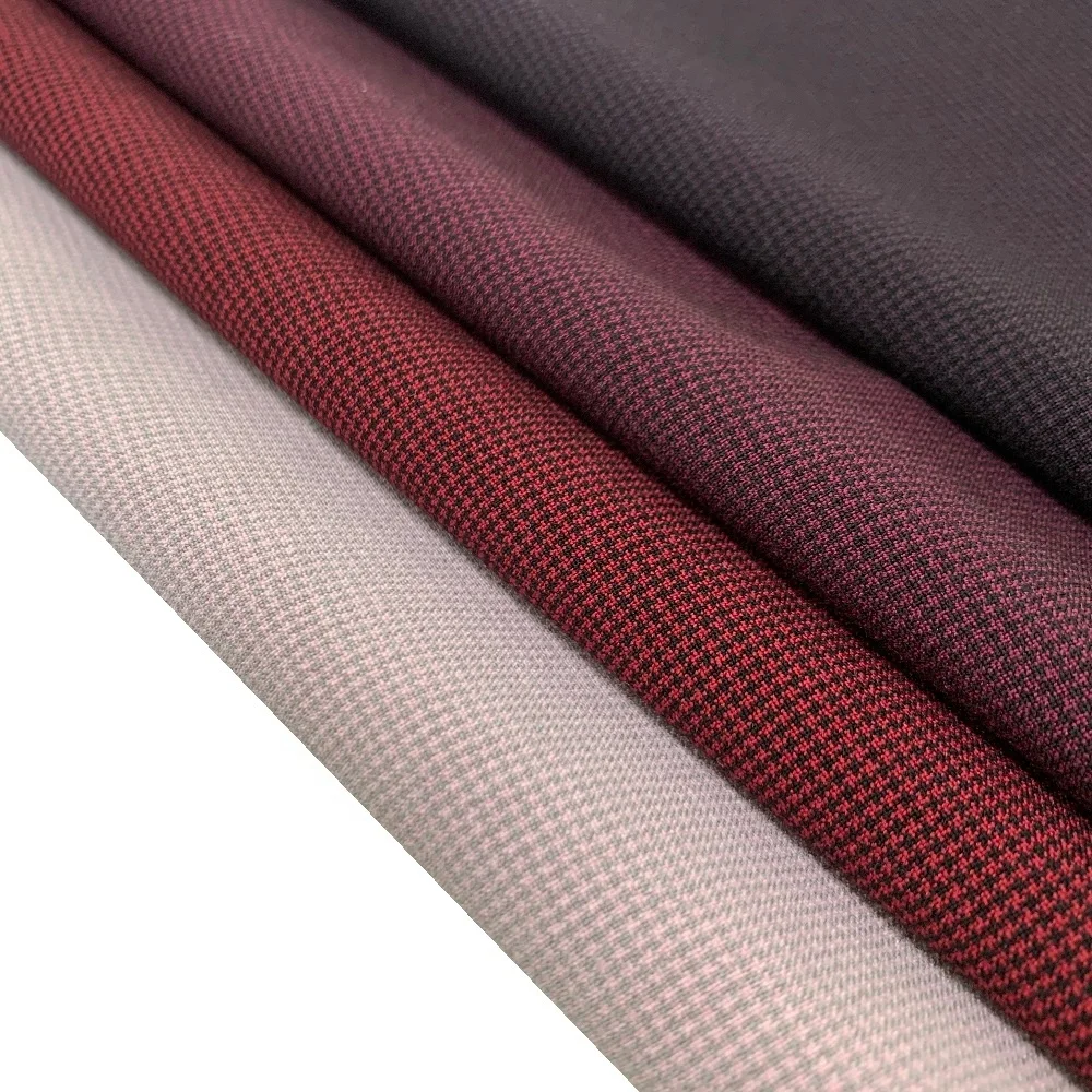 High Quality Check 73%polyester 23%rayon 4%spandex Plain Dyed Woven Stretch Fabric For Fashion Suitings