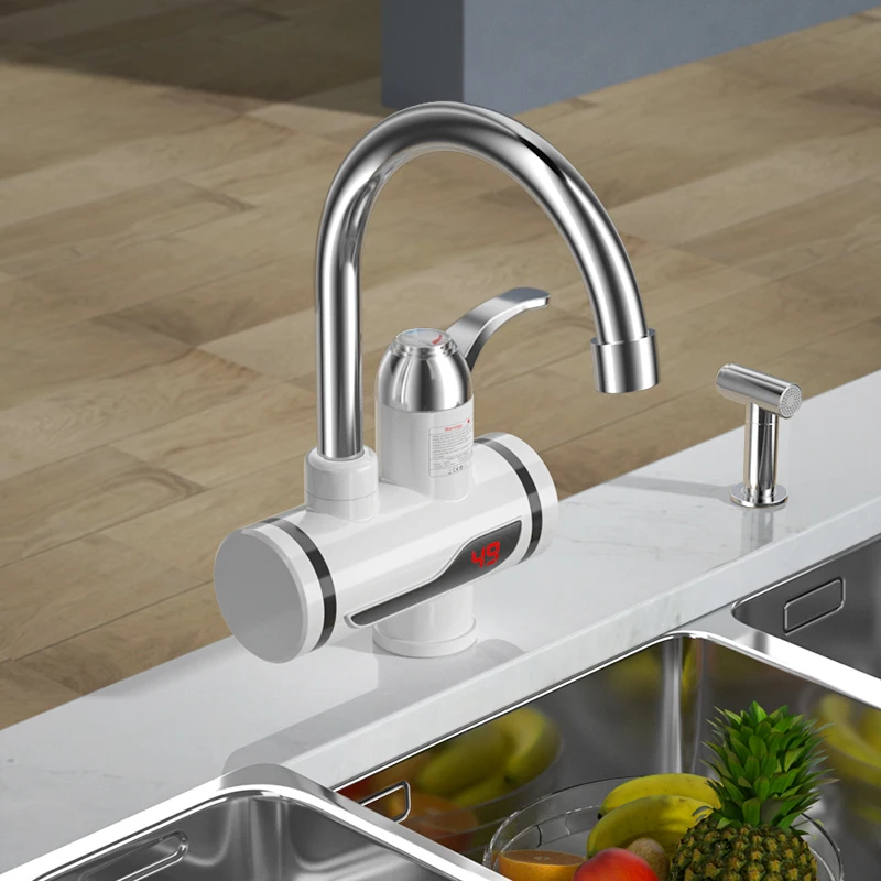 Bathroom Kitchen 3000W Electric Instant Heating Rapid Hot And Cold Water Faucets Tap Water Faucets With Digital Display