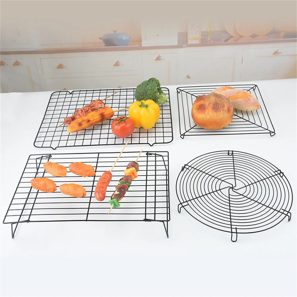 Non-stick Net Round Wire Mesh Bbq Fish Grill Stainless Steel For Roasting Meat