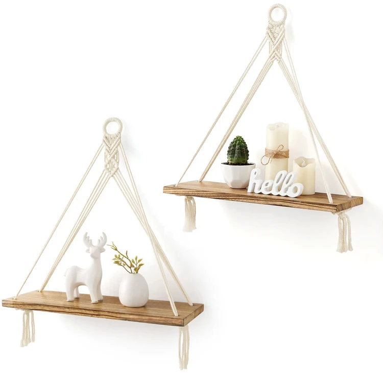 Living Room Bedroom Bathroom Wall Decor Wall Mounted Storage Rack Wooden Hanging Plants Photos Floating Display Shelves