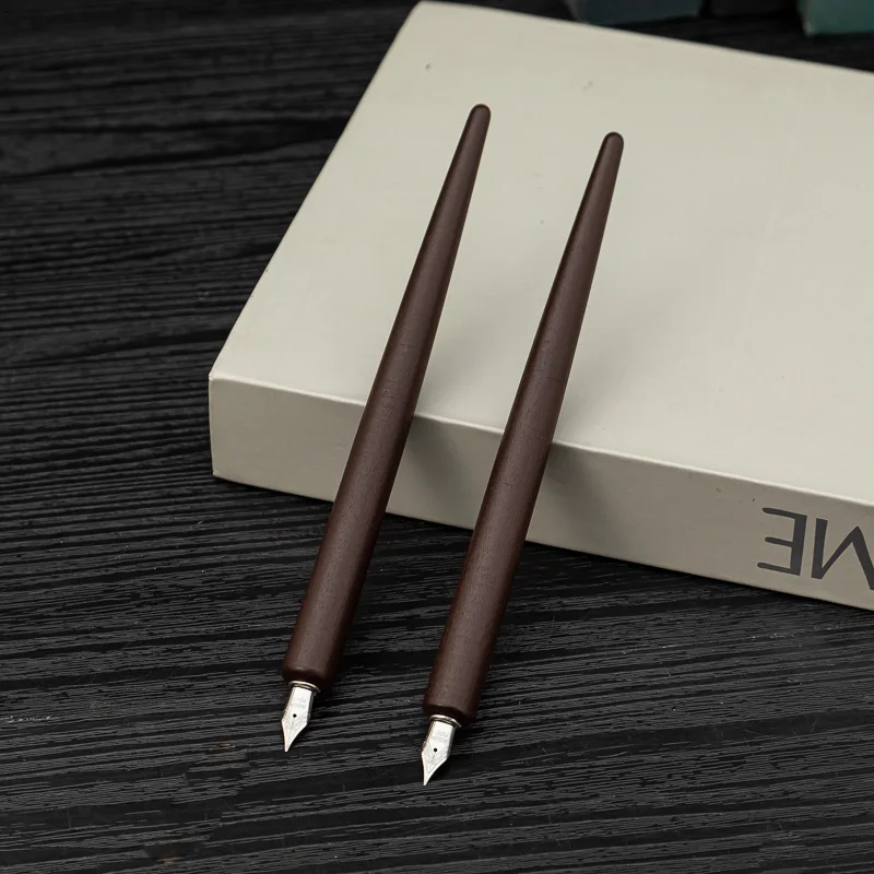 New arrival calligraphy pen vintage feather fountain pen gift set with 5 nibs,Ink sac and colorful ink