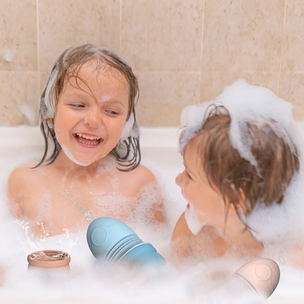 BPA free bathtub water game silicon water sprinkler bath toy kids Silicone Animal Bath Toys silicone animals bath toy