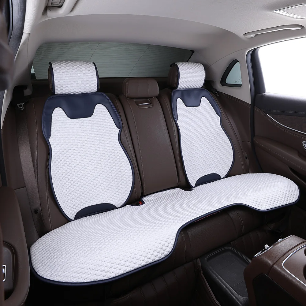 2024 High Quality PU Car Seat Cushion with Elegant Leather Edging Full Set for Toyota Camry and Honda Civic Ice Beads Cover