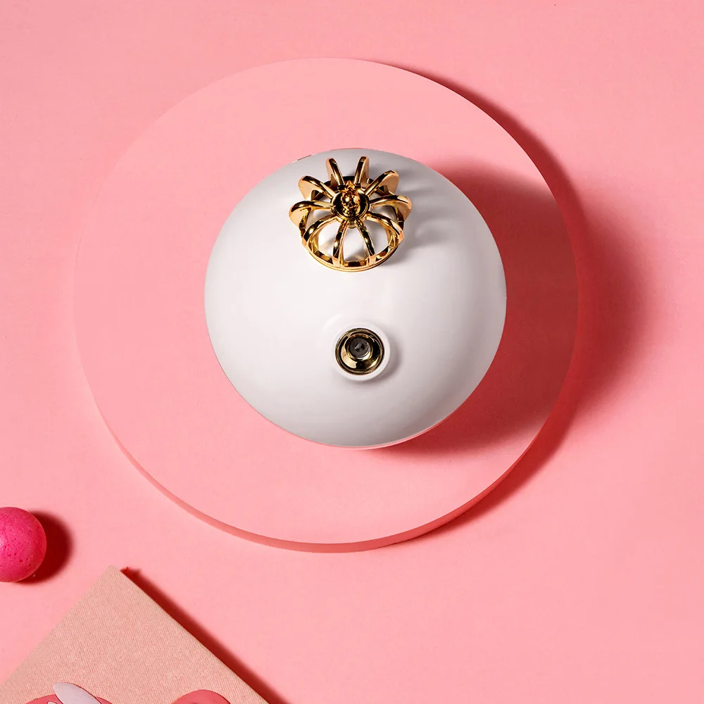 Crown humidifier mini usb desktop air atomizer small wireless humidifier girl heart creative gift