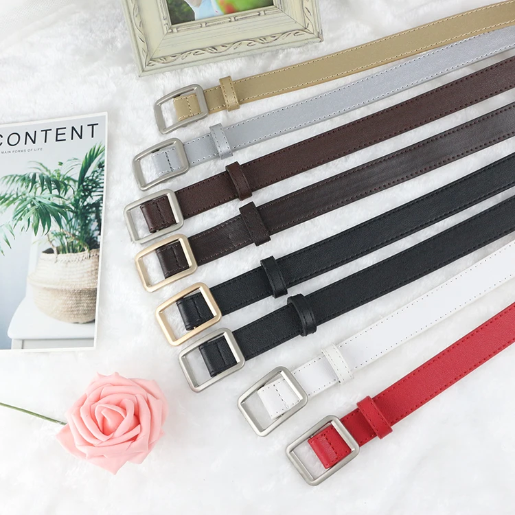 Wholesale retro women female pu leather belt for pants manufacturer