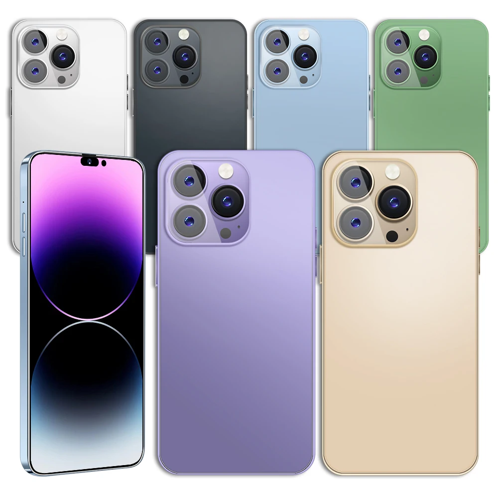 Fast delivery i14 pro max 7.0' HD screen quick shipment 4 camera android mobile phones