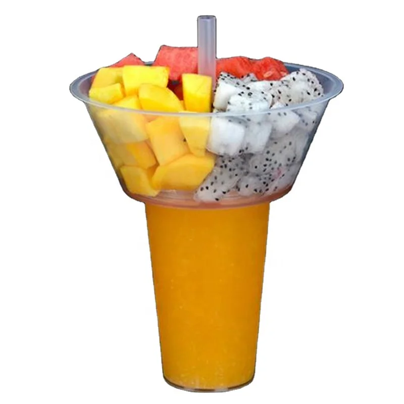 Disposable snack tray salad fruit tray Share cup plastic cup with Tray Lid